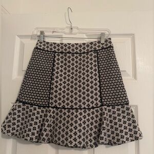 Loft black and white mini skirt 0P